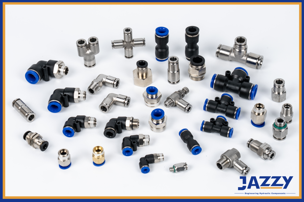 Precision Brass and Push-In Pneumatic Fittings for Automation Systems | JAZZY Hydraulic Manufacturing